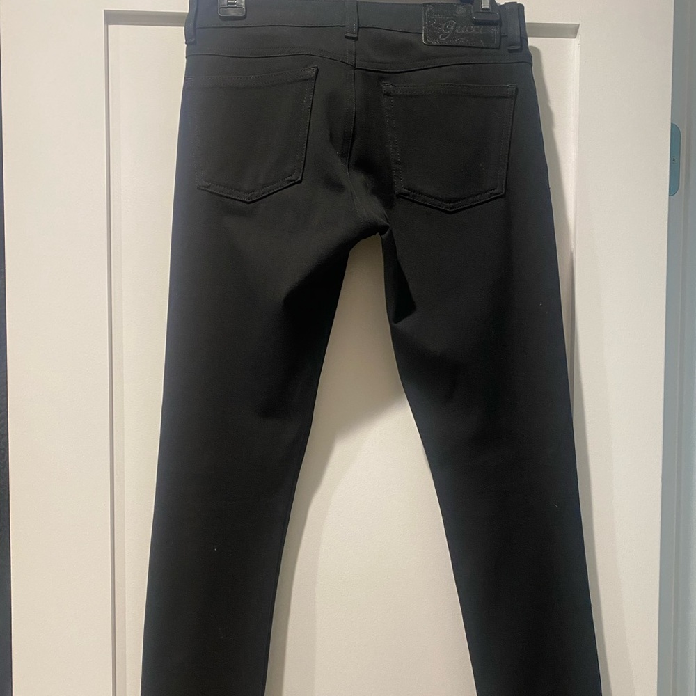 Gucci Skinny low rise black stretch pants